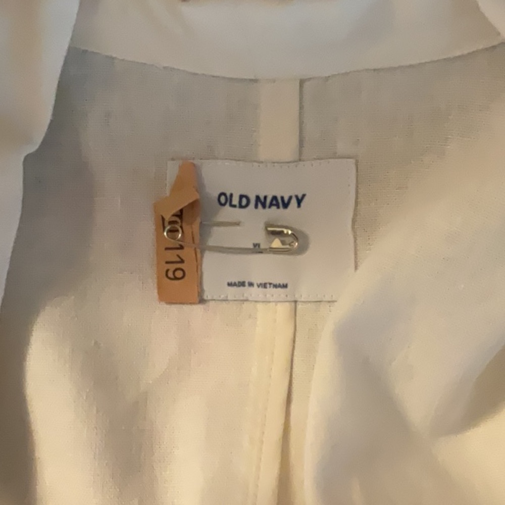 Cream Blazer with Single Button - Picture 2 of 2